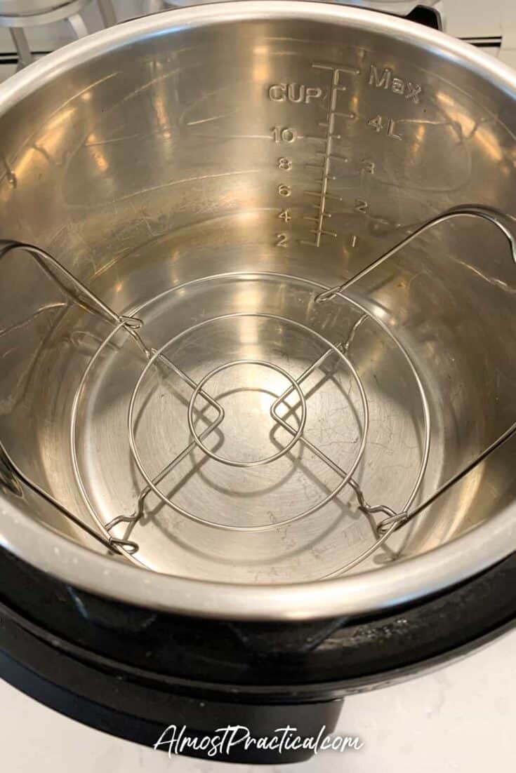 Instant Pot with trivet inside