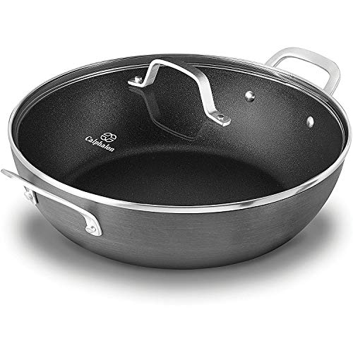 Calphalon 1932442 Classic Nonstick All Purpose Pan with Cover, 12-Inch, Grey