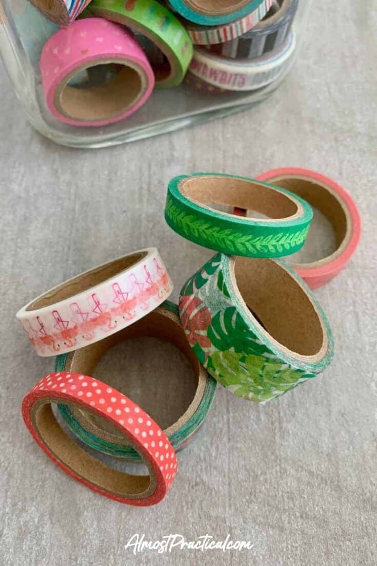 Washi tape rollls from one of Martha Stewart's Collection