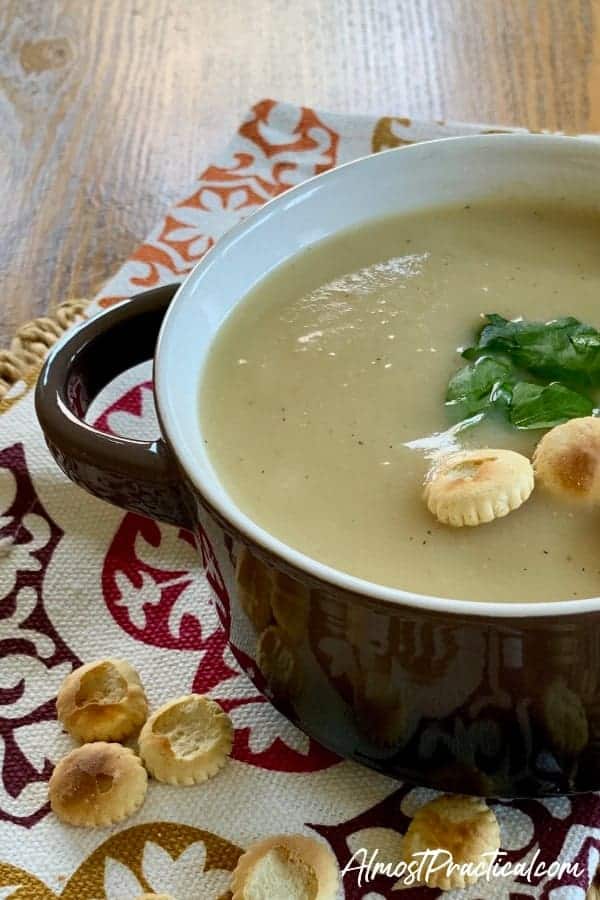 Close up of Cauliflower Potato Soup