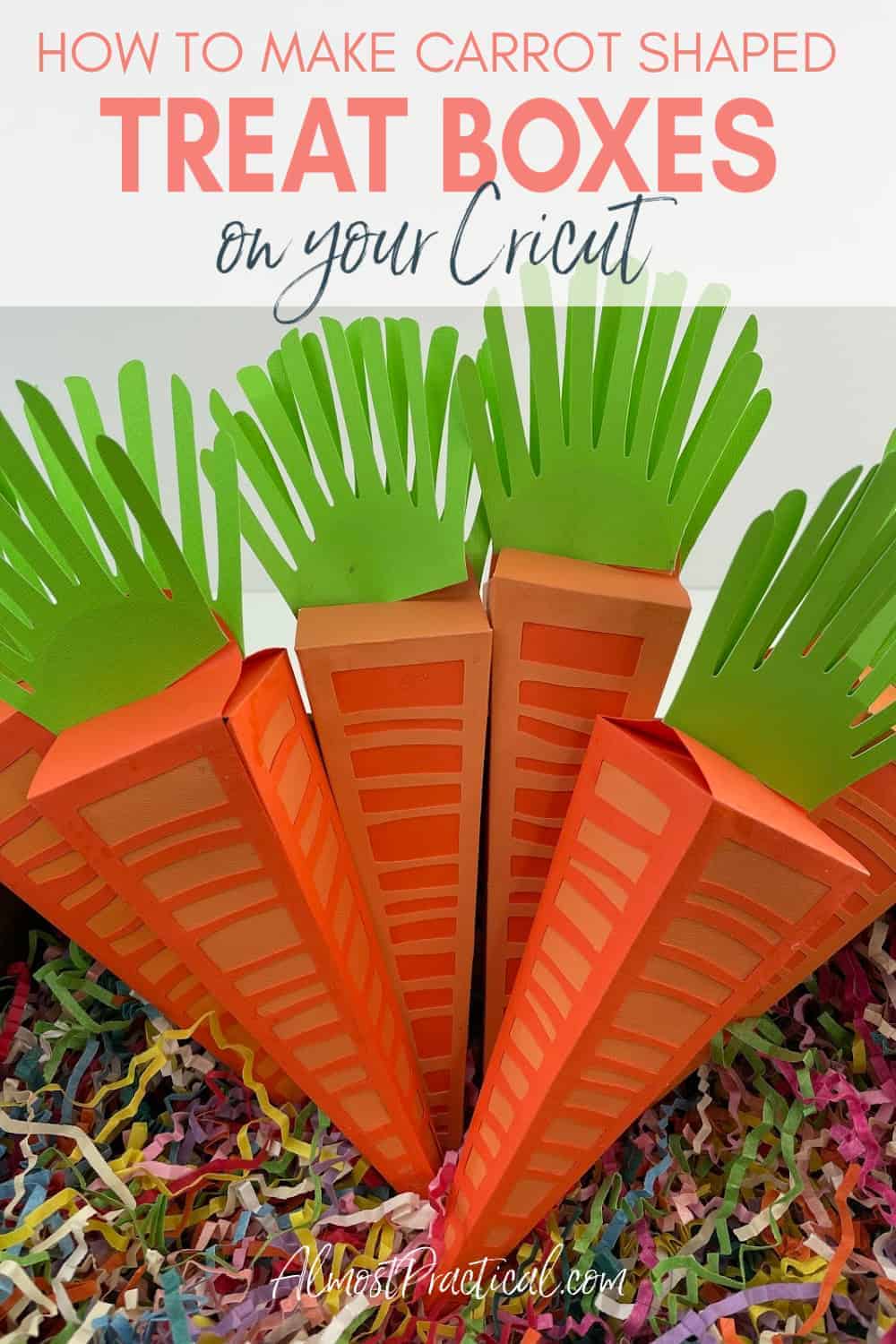 carrot shaped treat boxes in a basket