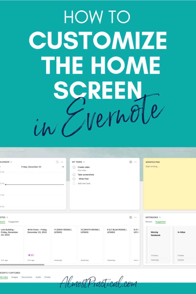 How to Customize Your Home Screen in Evernote