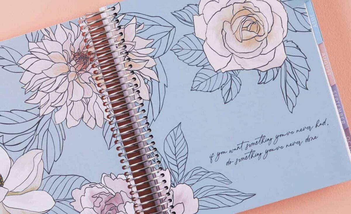 Flora coiled Erin Condren LifePlanner