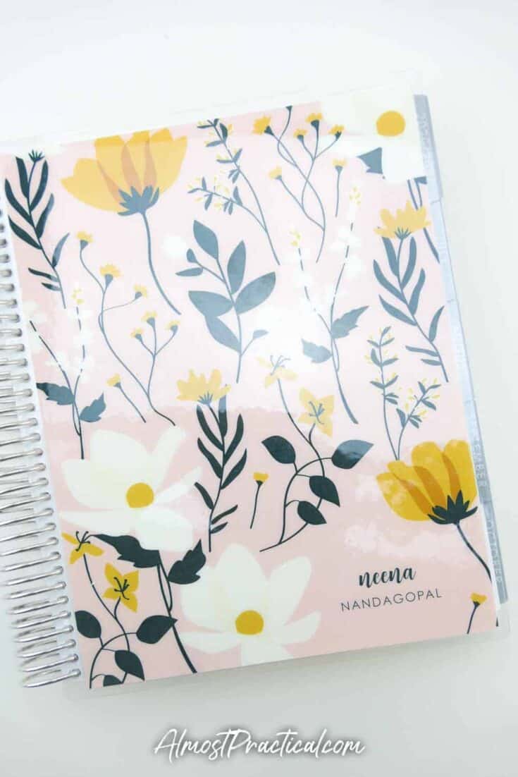 Erin Condren Monthly Planner 2020/2021 with the Wildflowers cover