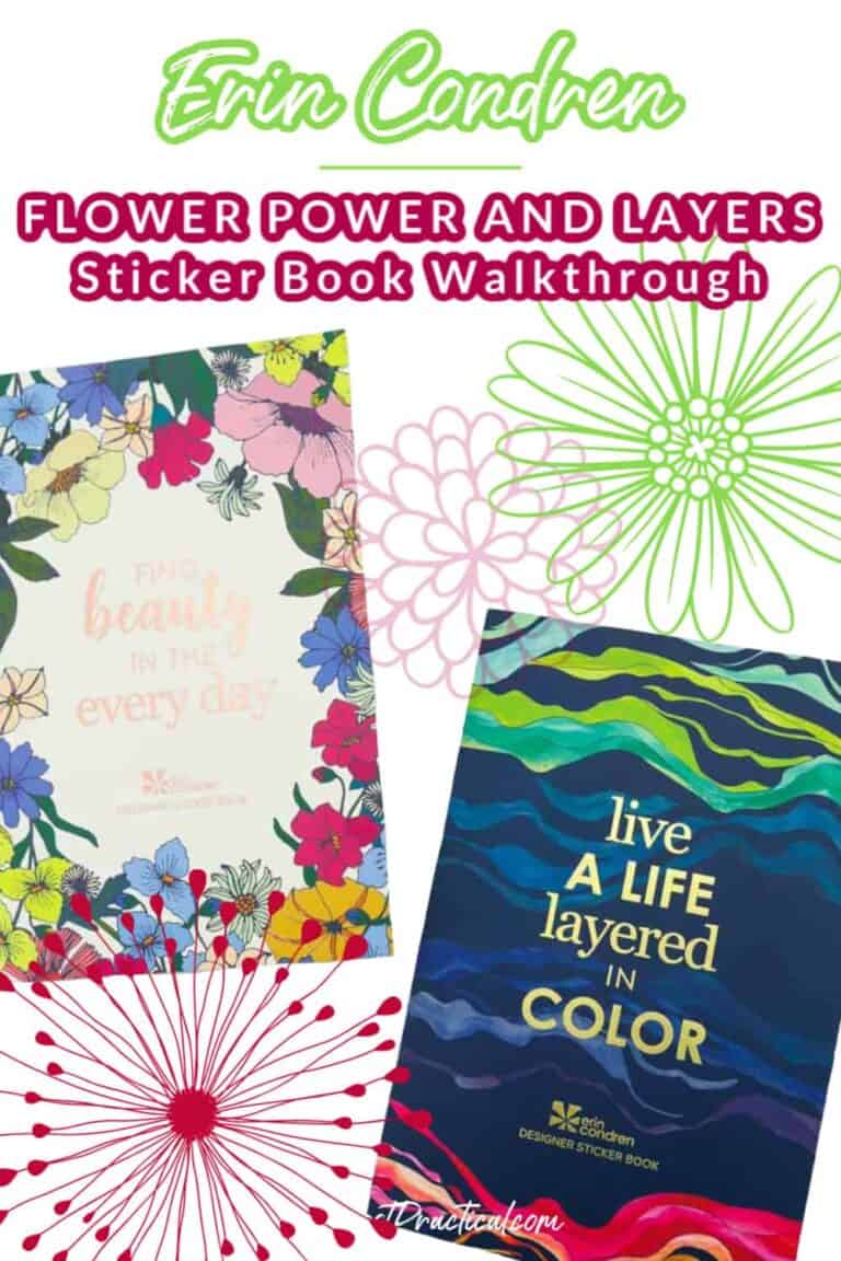 Erin Condren Flower Power Sticker Book and Layers Sticker book side by side