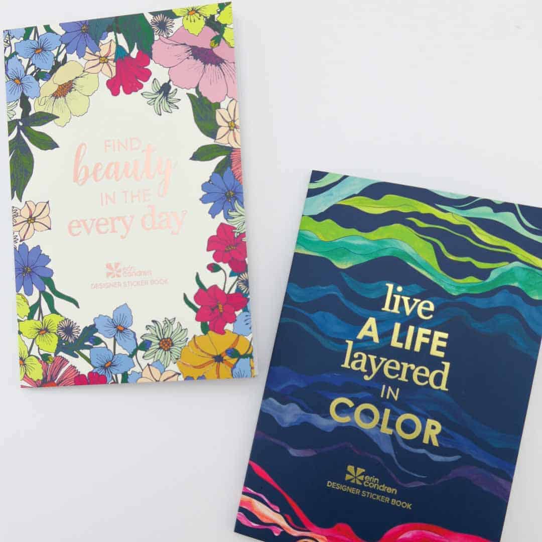 Erin Condren Flower Power and Layers sticker books