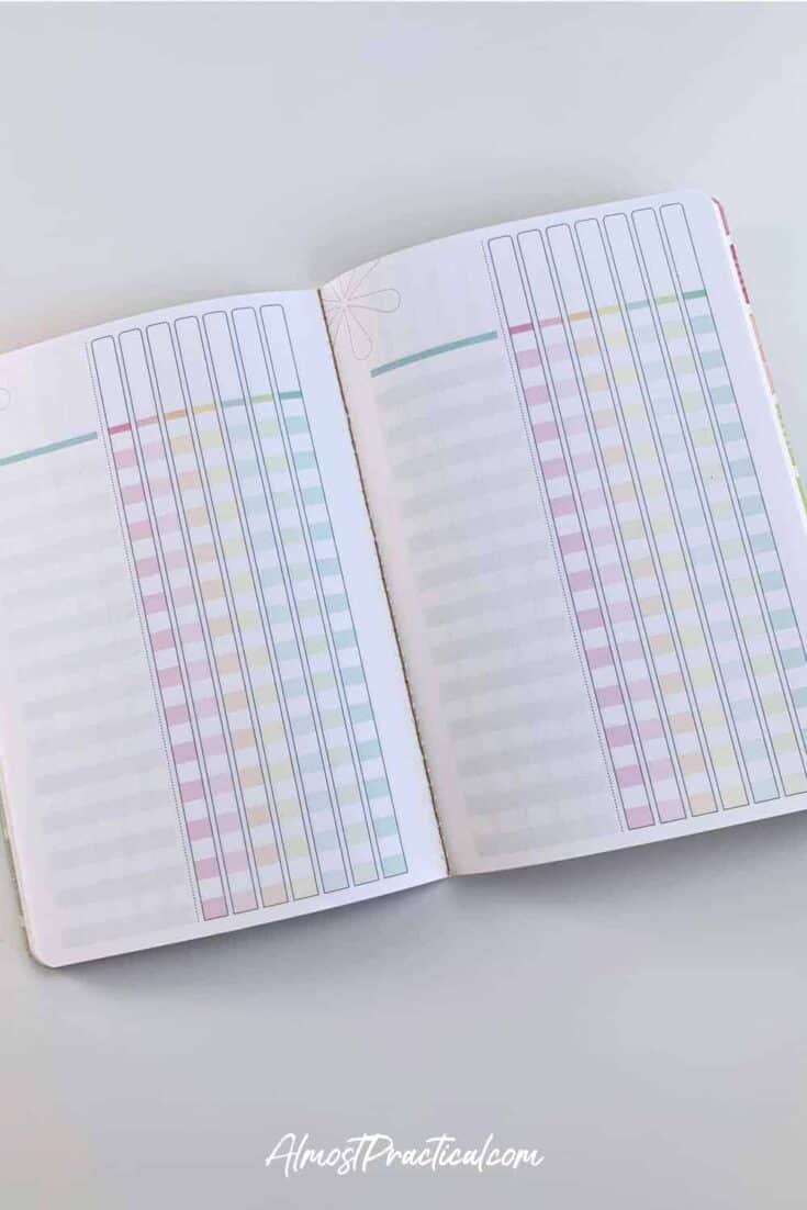 Inside pages of the Erin Condren Checklist Journal.