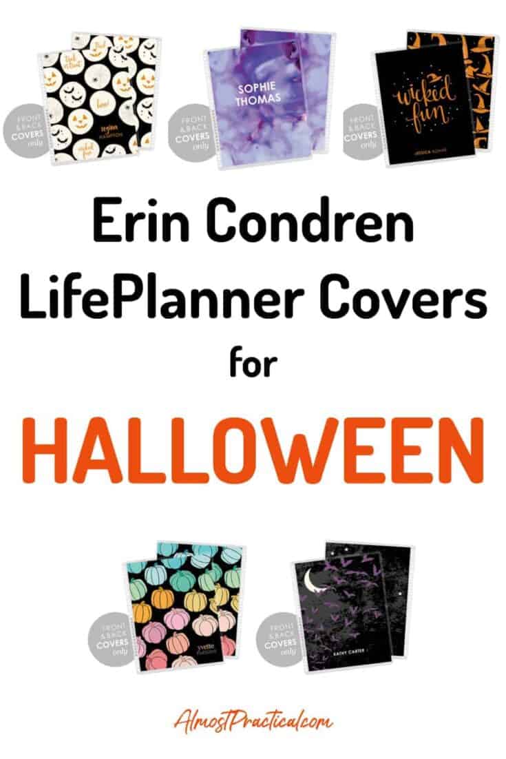 A collection of Erin Condren Halloween covers