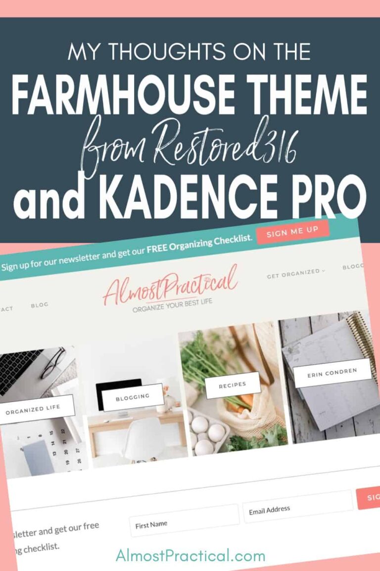 Farmhouse Theme and Kadence Pro Theme Review