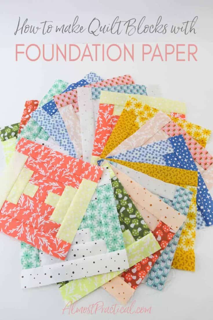 Have you tried quilting with foundation paper? It is so easy and your blocks look so square and nice. Not only that your sewing lines come out really straight. This is how you do it.