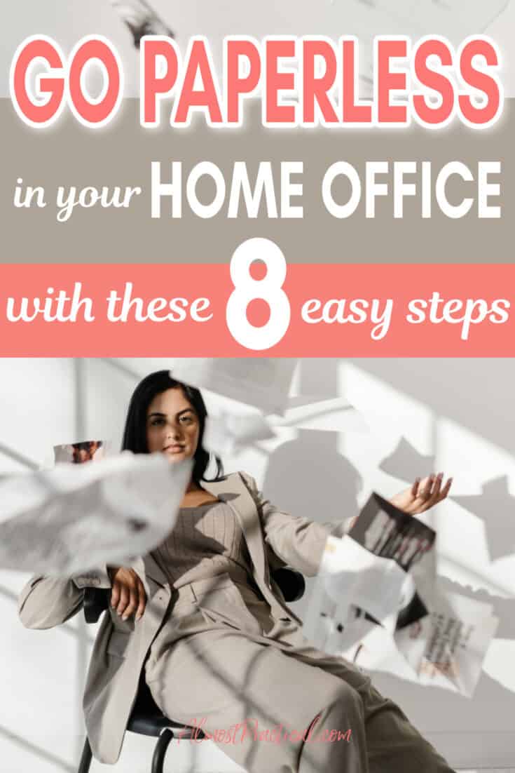 woman sitting in chair with papers floating all around her