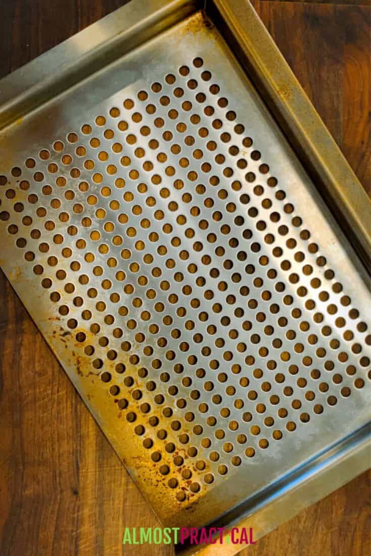 Grill topper pan with holes