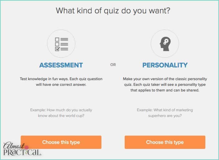 the Interact Quiz Builder