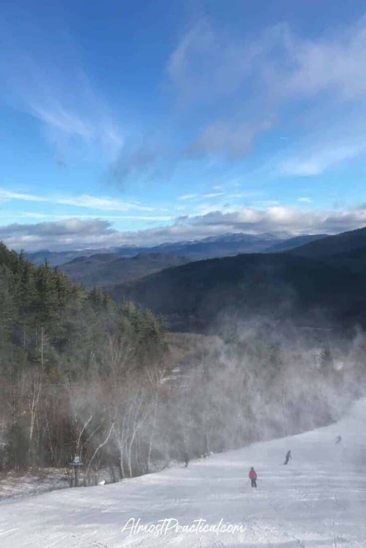 a view of the mountains in Lake Placid NY from the top of Little Whiteface Mountain