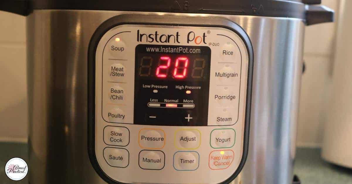 Instant Pot settings for Lentil Soup Recipe