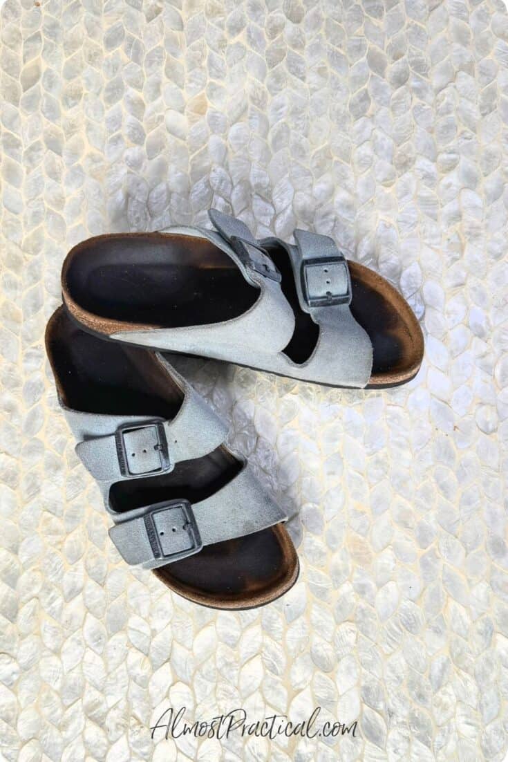 old pair of Birkenstock Arizona sandals