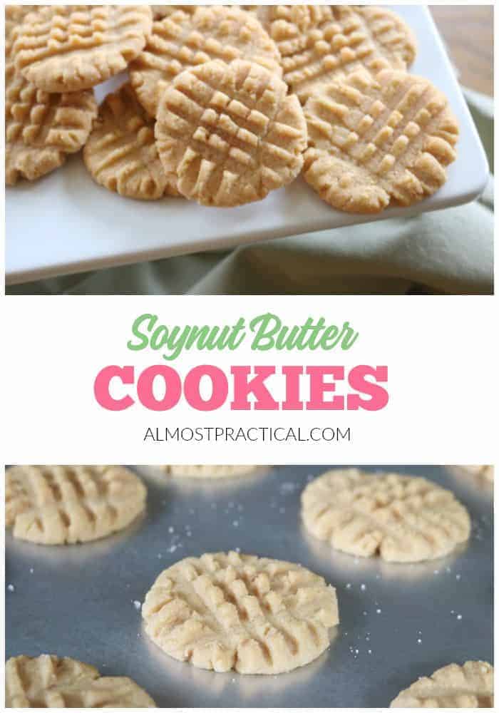 This soynut butter cookie recipe is a great alternative for people that have a peanut allergy.