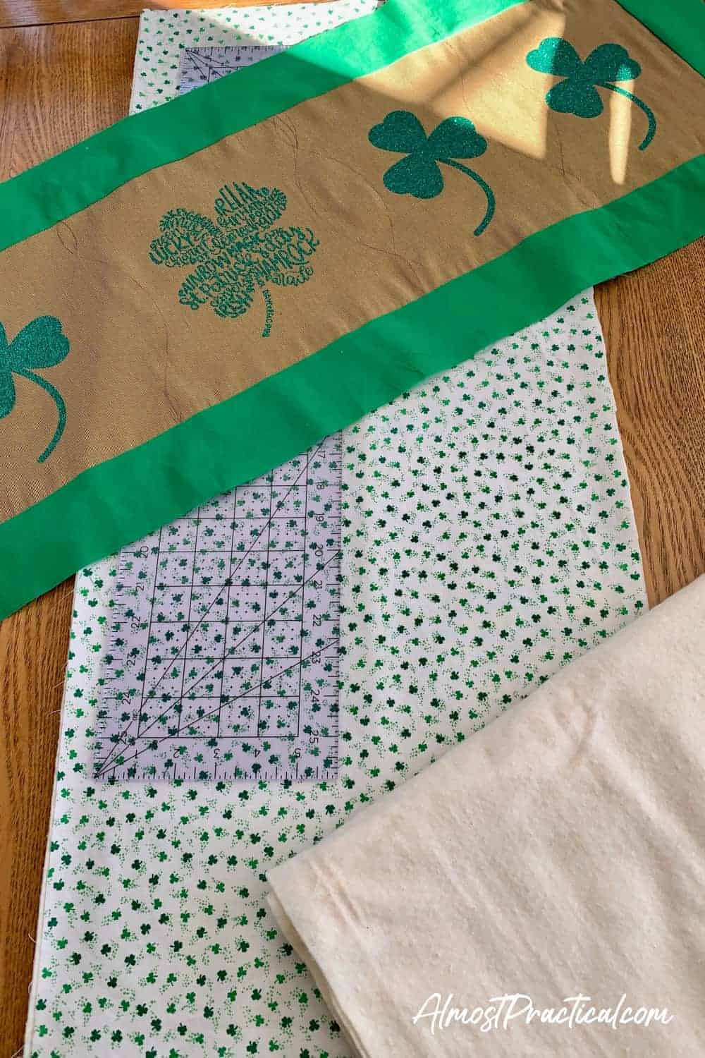 table runner for st patricks day still being created