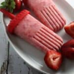 This recipe for homemade strawberry yogurt popsicles is so easy to make. Your family will love this healthy and refreshing summer treat.