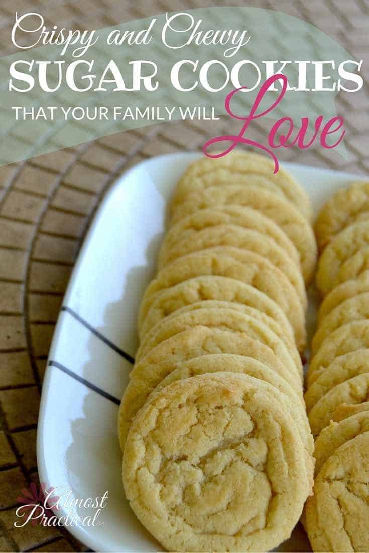 If you like cookies that are crispy on the outside and chewy on the inside then this sugar cookie recipe is for you.