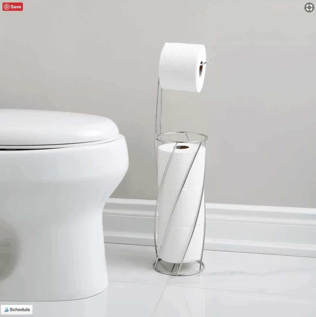 stainless toilet paper stand with storage for additional rolls from Target