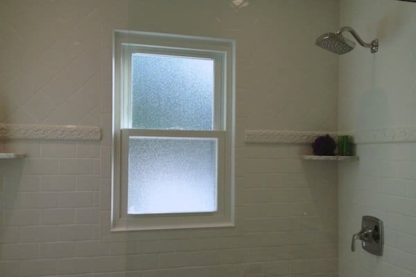 obscured glass window in shower